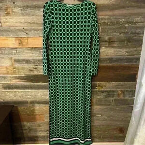 Michael Michael Kors size XS green resort maxi dress kaftan j